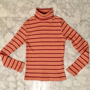 Red & orange turtleneck